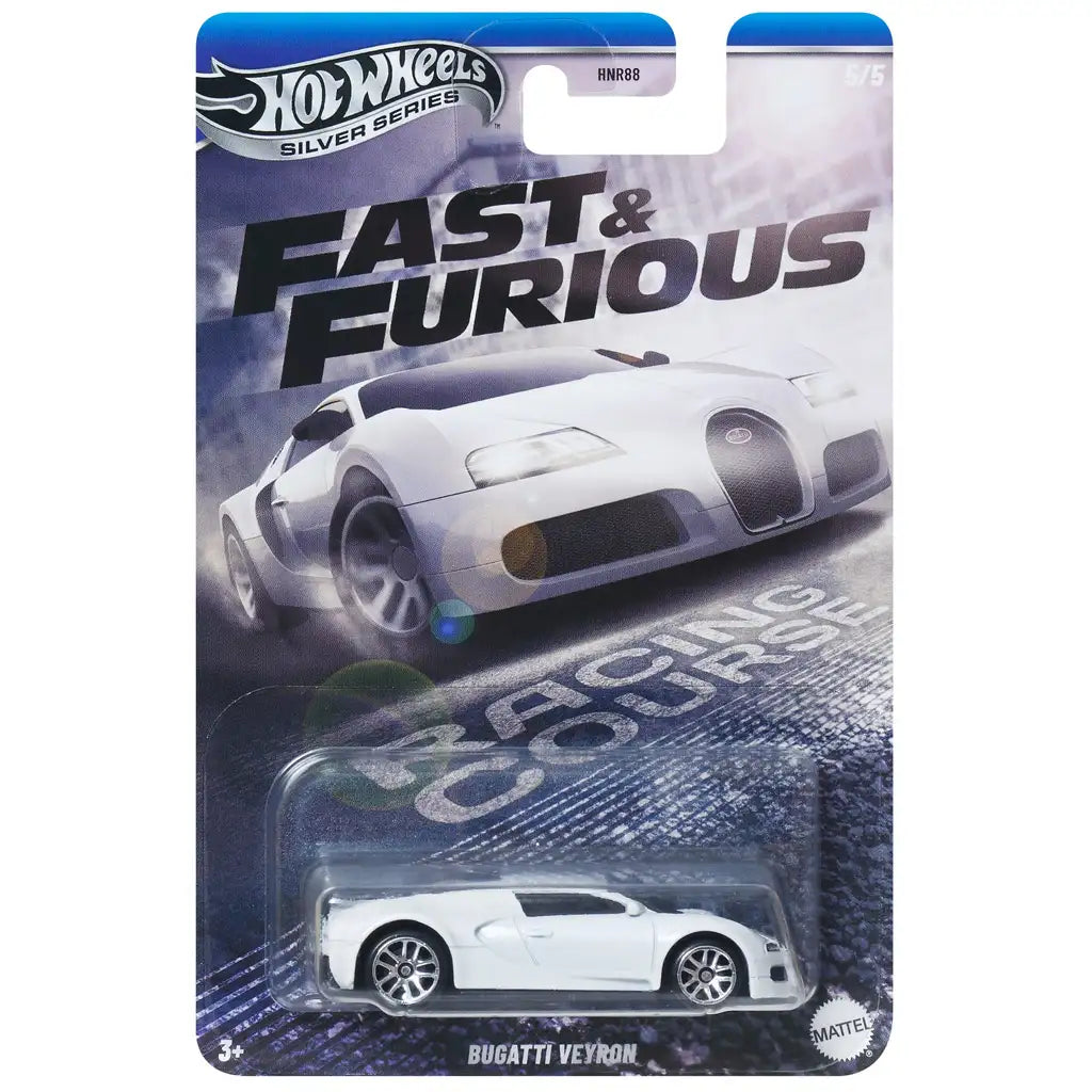 Hot Wheels Fast & Furious Silver Series — Bugatti Veyron White 5/5 (1:64)