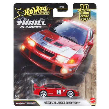 Hot Wheels Premium Car Culture: Thrill Climbers — Mitsubishi Lancer Evolution VI (1:64)